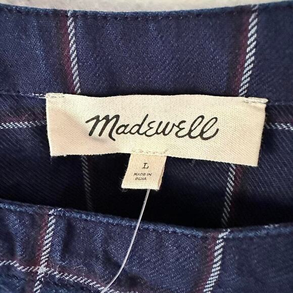 Madewell navy scoopneck peplum top - Picture 3 of 4